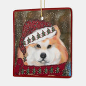 Akita Keramisch Ornament (Links)