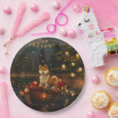 Akita Kerst Feestelijke reis Papieren Bordje (Feest)