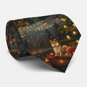 Akita Kerst Feestelijke reis Stropdas