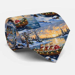 Akita Kerstboot Vakantie Stropdas