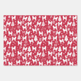 Akita Kerstmis Inpakpapier Vel