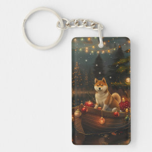 Akita Kerstmis Reis Sleutelhanger