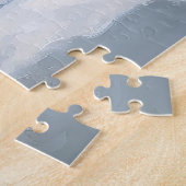 Akita Laat het sneeuwen Kerstmis Legpuzzel (Zijkant)