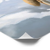 Akita Laat het sneeuwen Kerstmis Perfect Poster (Hoek)