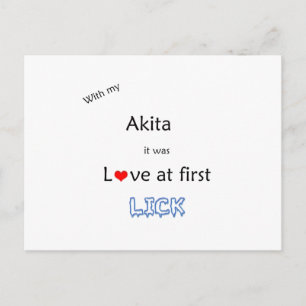 Akita Lick Design Briefkaart