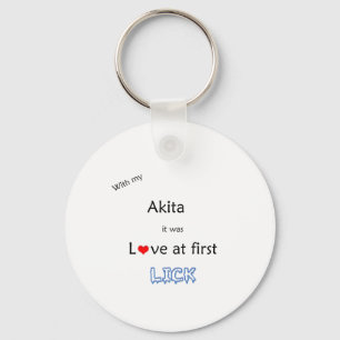 Akita Lick Design Sleutelhanger