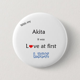 Akita Liefde bij Eerste Lick Button