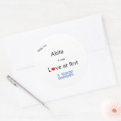 Akita Liefde bij Eerste Lick Sticker (Envelop)