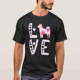 Akita Love Heart Shiba Inu Akita Dog Akita Inu T-shirt