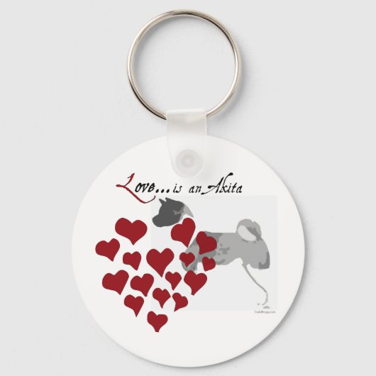 Akita Love Sleutelhanger (Voorkant)