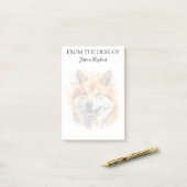 Akita Lover Monogrammed Dog Post-it® Notes (Op bureau)