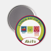 Akita Magneet (Voorkant / Achterkant)