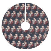 Akita met Sinterklaas Feestelijke Kerstmis Kerstboom Rok (Voorkant)