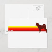 Akita met Stripes Briefkaart (Voorkant / Achterkant)
