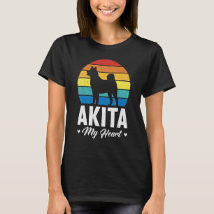 Akita Mijn Hart Retro  Amerikaans Akita Inu T-shirt