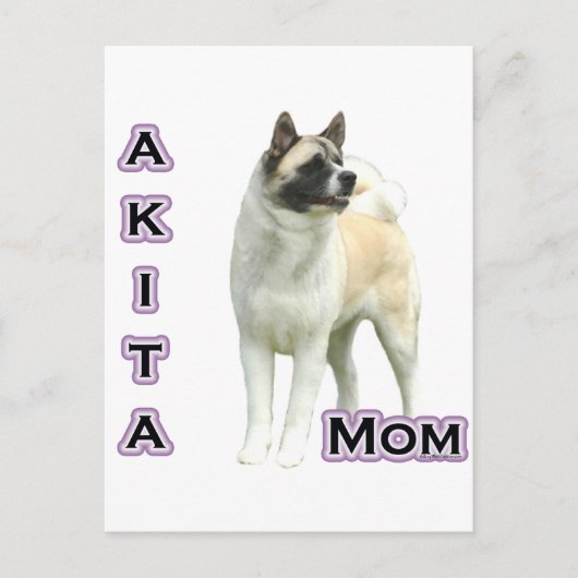 Akita Moeder 4 Briefkaart (Voorkant)