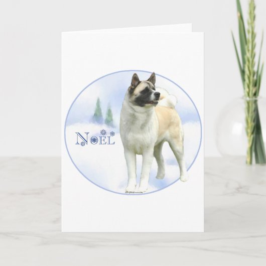 Akita Noel Feestdagen Kaart (Voorkant)
