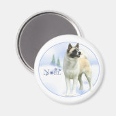 Akita Noel Magnet (Recto/Verso)