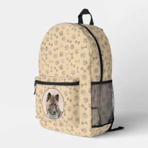 Akita Painting - Cute Original Dog Art Bedrukte Rugzak