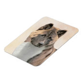Akita Painting - Cute Original Dog Art Magneet (Linkerzijde)