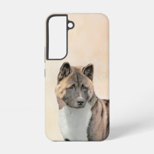 Akita Painting - Cute Original Dog Art Samsung Galaxy Hoesje