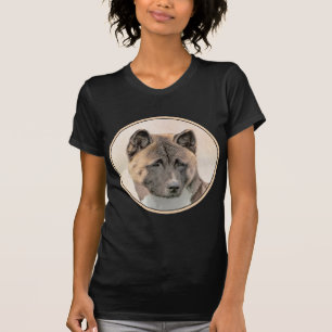 Akita Painting - Cute Original Dog Art T-shirt