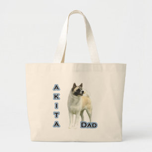 Akita Pap 4 Grote Tote Bag