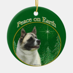 Akita Peace Keramisch Ornament