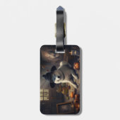 Akita Pumpkins Halloween Scary Bagagelabel (Achterkant verticaal)