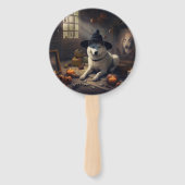 Akita Pumpkins Halloween Scary Handwaaier (Voorkant)