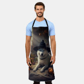 Akita Pumpkins Halloween Scary Schort (Gedragen)