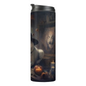 Akita Pumpkins Halloween Scary Thermosbeker (Geroteerd rechts)