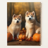 Akita Puppy Herfst Delight Pompoen Planner (Achterkant)