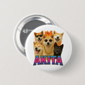 Akita ronde button 5,7 cm (Voorkant /achterkant)