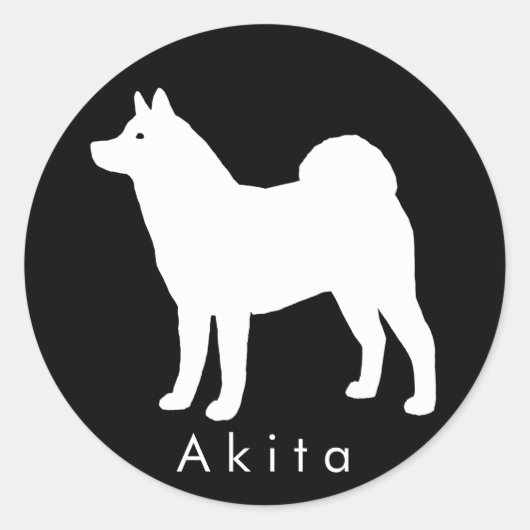 Akita Ronde Sticker (Voorkant)