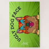 Akita sale chien visage 1000 pièce puzzle puzzle (Vertical)