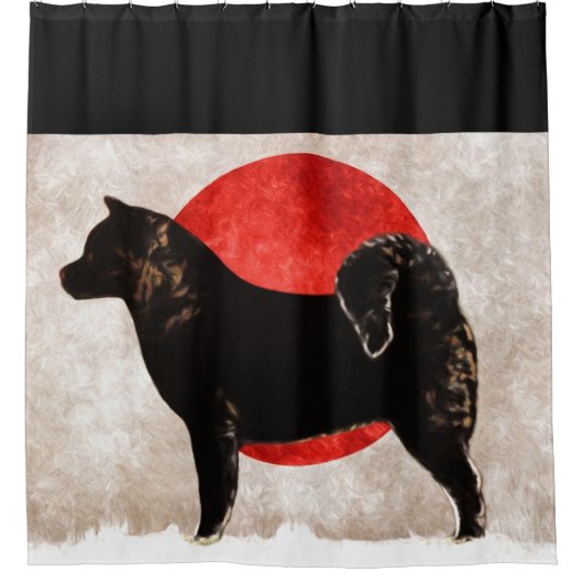 Akita Shower Curtain Douchegordijn (Voorkant)