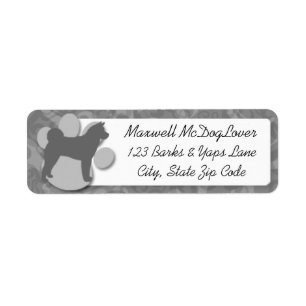 Akita Silhouette Etiket