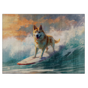 Akita Strand Surfing Schilderij Snijplank