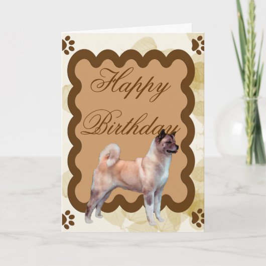 Akita ~ Tan laat motief Kaart (Voorkant)