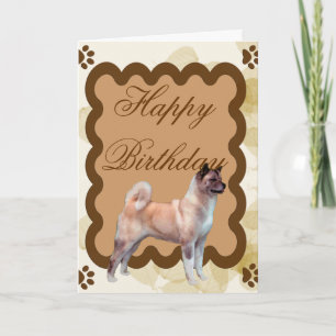 Akita ~ Tan Leaves Motiff Kaart