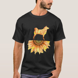 Akita Tshirt Akita Cadeau Zonnebloem Shirt Vrouwen