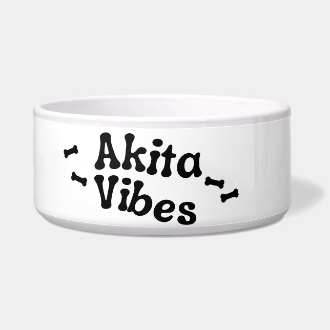 Akita Vibes Keramische Hondenbak Voerbakje (Links)