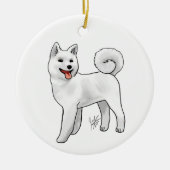 Akita - Wit Ornament (Voorkant)