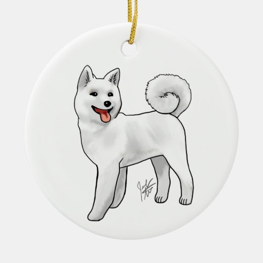 Akita - Wit Ornament (Voorkant)