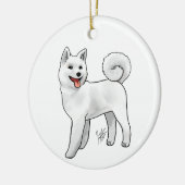 Akita - Wit Ornament (Links)