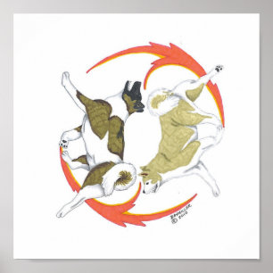 akita yin en yang poster