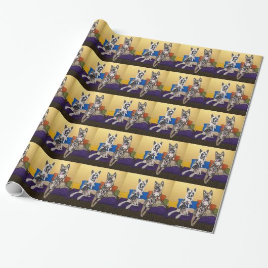 Akitas Cadeaupapier (Uitgerold)