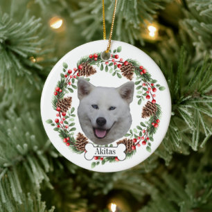 akitas hond keramisch ornament