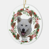 akitas hond keramisch ornament (Links)